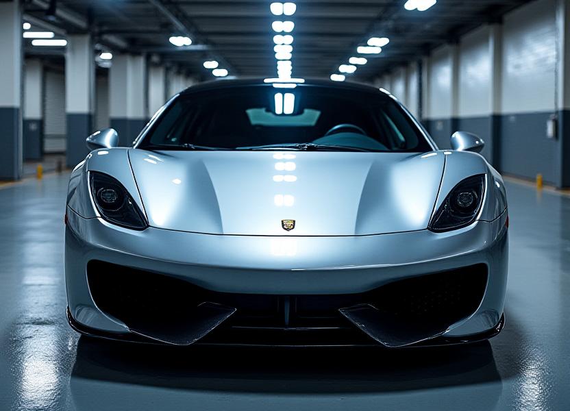 Luxury vehicle with ceramic coating gloss