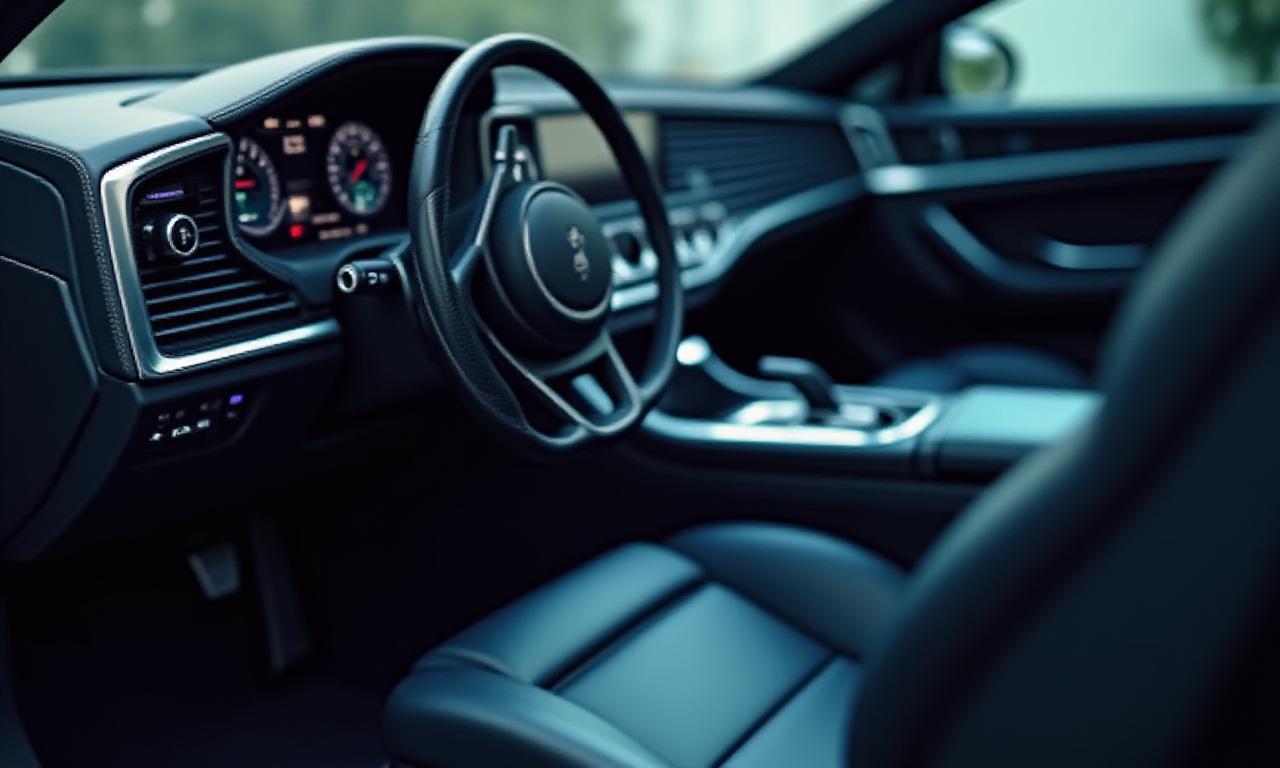 Luxury car interior detail